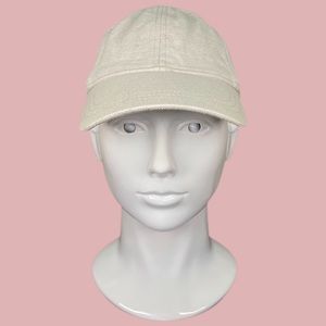 Madewell Cream Colored Summer Linen/Cotton Textured Baseball Hat ☀️